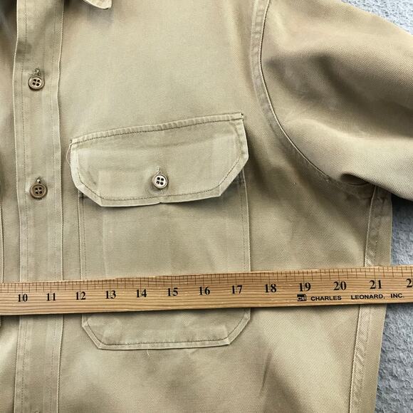 Vintage 1965 USAF Uniform Shirt Khaki Tan Button Up - Picture 8 of 11